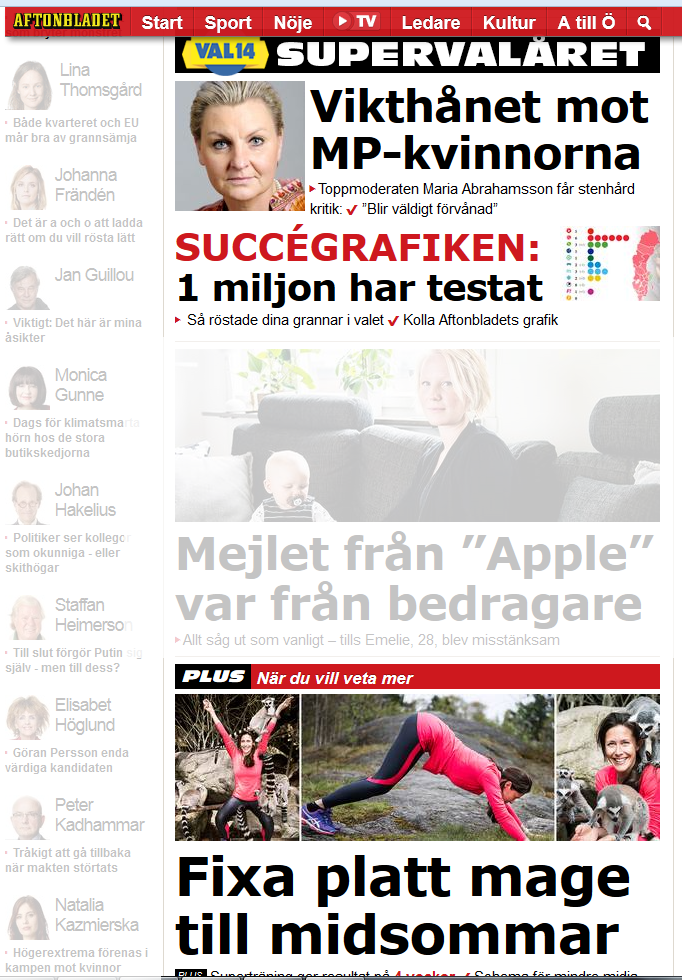 Dubbelmoralen i media finns ofta hos Aftonbladet