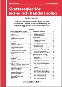 Skatteregler för aktie- och handelsbolag